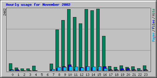 Hourly usage for November 2002